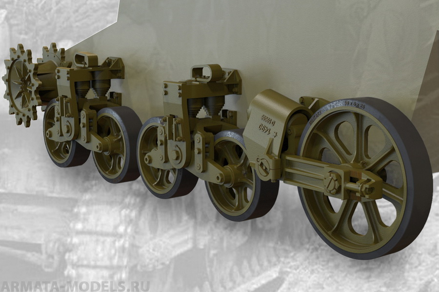 35014FURY Ходовая часть для  US light tank M5/M5A1/M8 HMC suspension set