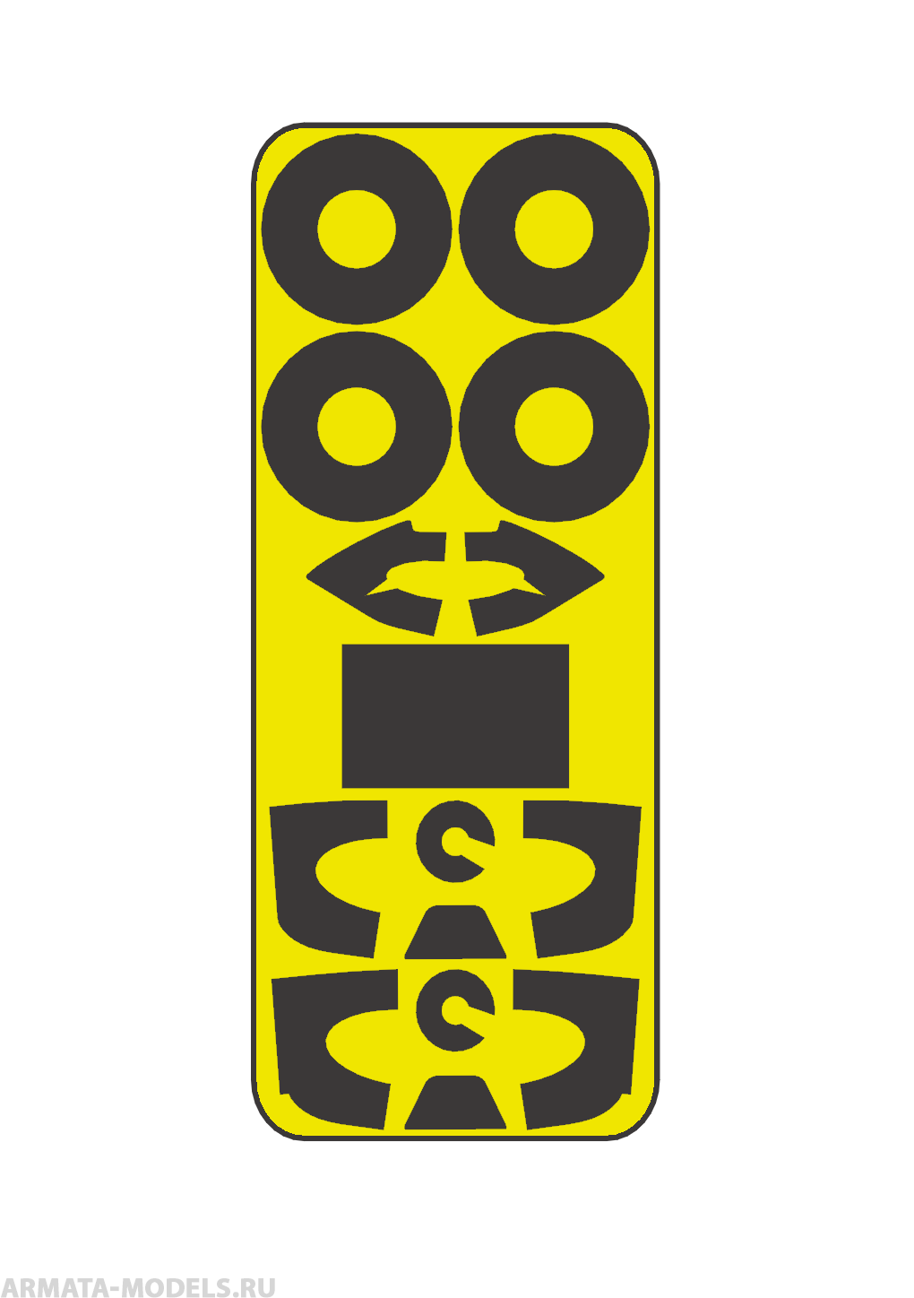 AM48107 Маска окрасочная для ЯК 3 1/48