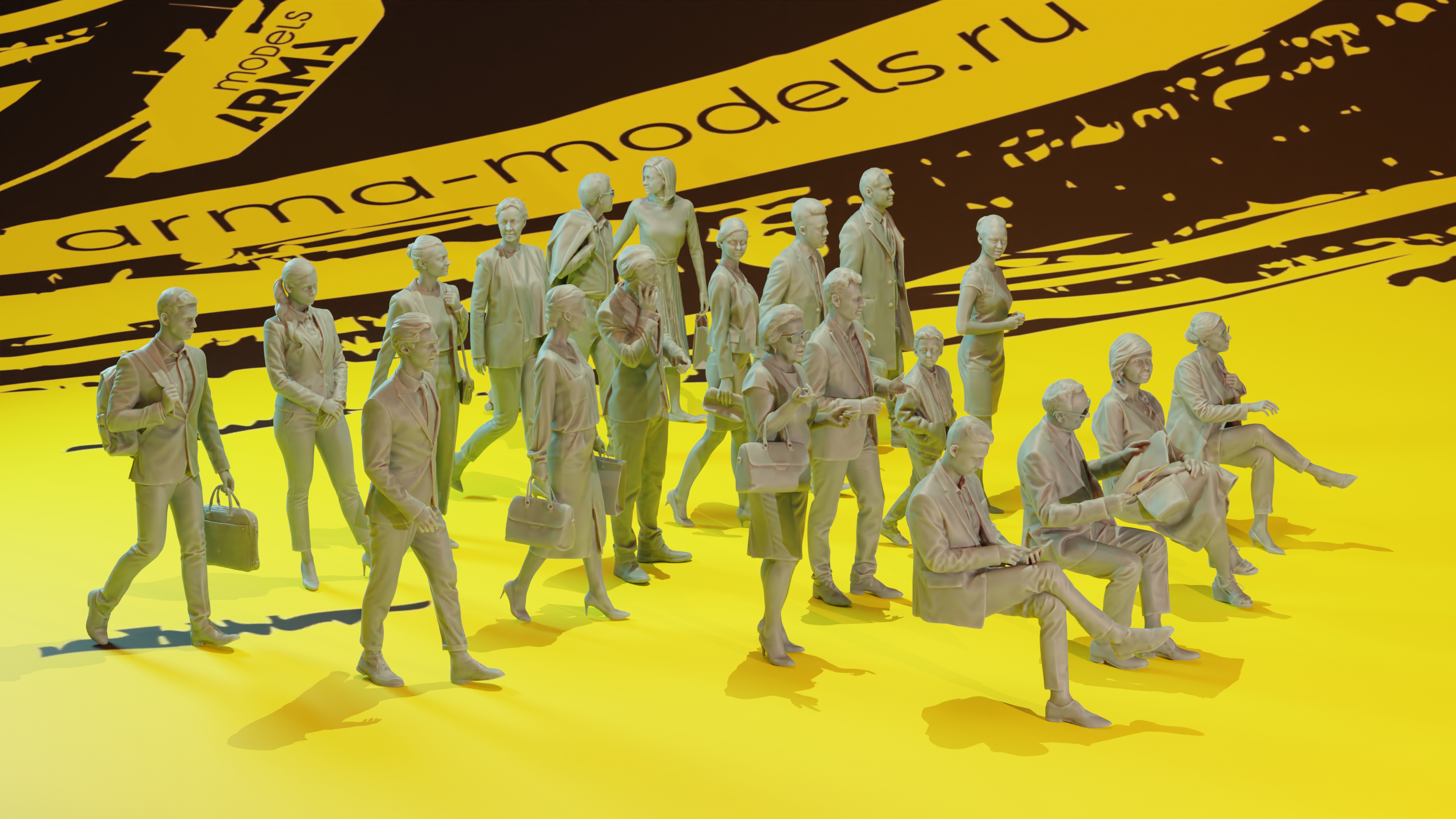 AM14442 Набор фигурок Neo «Пассажиры» 20 шт Arma Models