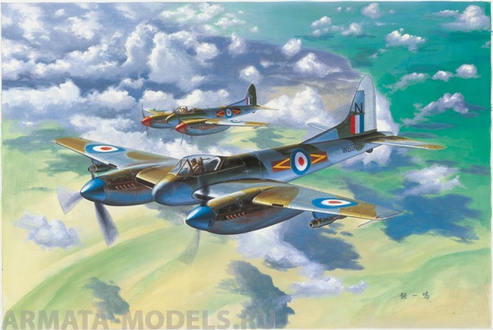 02894 Самолёт De Havilland Hornet F.3  Trumpeter