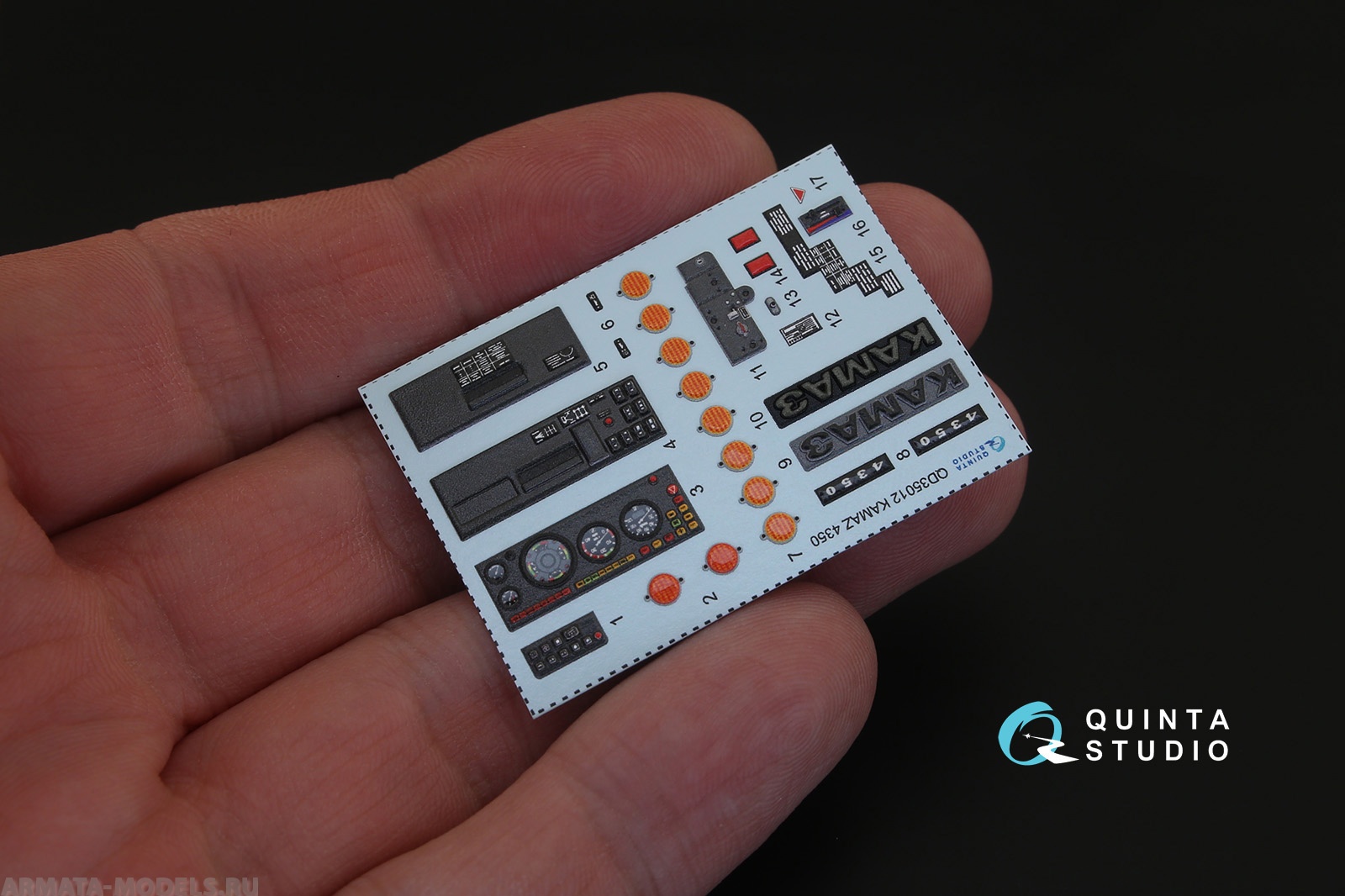 QD35012 3D Декаль интерьера кабины для семейства 4350 Мустанг