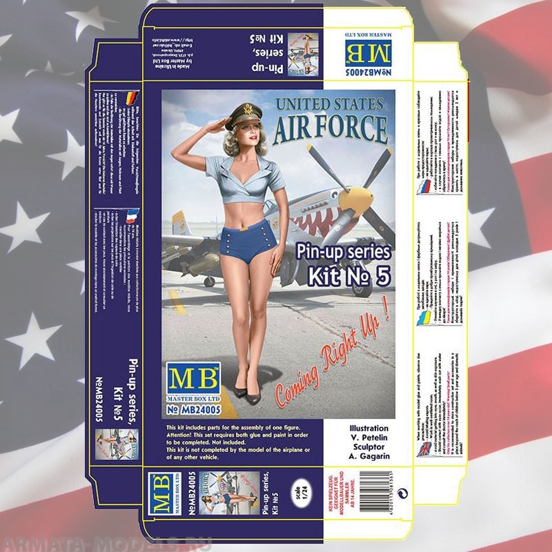 Набор фигурок MB24005 Фигуры Серия пин-ап, набор № 5. Пэтти  Master Box (MB)