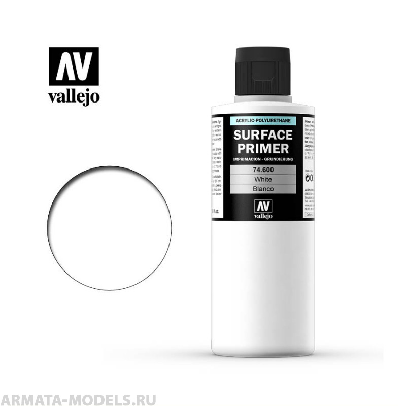 V-74600 Акриловый грунт - полиуретановый / Белый, 200мл.