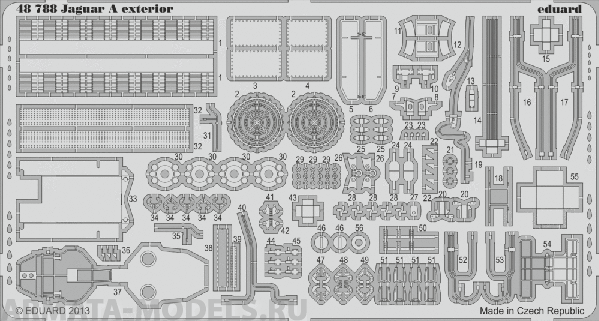 48788ED Jaguar A Exterior for Kitty Hawk kit 1/48