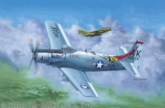 02253 Самолет  A-1H AD-6 Скайрейдер Trumpeter