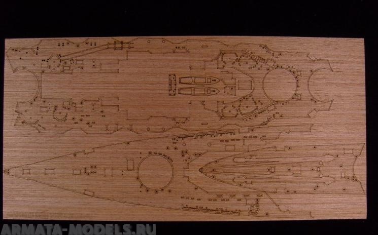 AW10040 Деревянная палуба для IJN Kongo