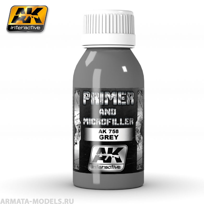 AK-758 Грунтовка GREY PRIMER AND MICROFILLER 100 ml