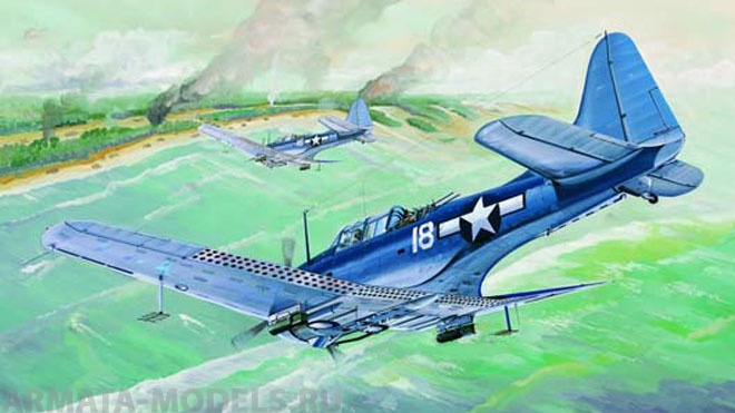 02243 Самолет  SBD-5/ А-24B Даунтлес Trumpeter