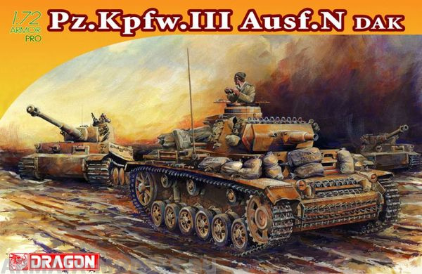 7386Д Танк Pz.III Ausf.№ DAK (10013160/230420/0210189, КИТАЙ ) Dragon