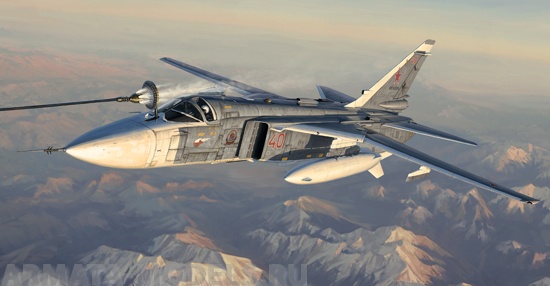 01673 Самолёт  Су-24М Fencer-D Trumpeter