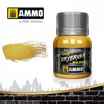 AMIG0623 Ammo Mig Краска акриловая DRYBRUSH  Brass
